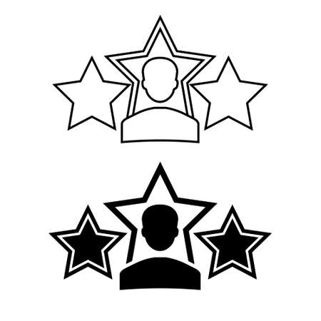Celebrity icon vector set. achievement illustration sign collection. famous symbol.のイラスト素材