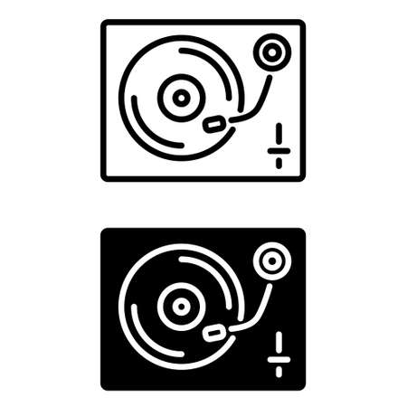 Vinyl icon  set. music illustration sign collection. record symbol.のイラスト素材