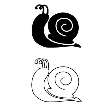 Snail icon vector set. aquatic illustration sign collection. animal symbol.のイラスト素材