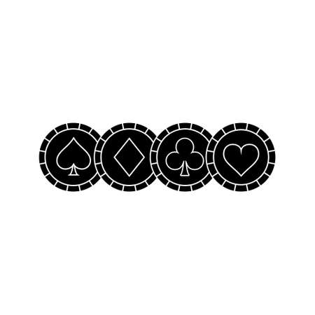 Casino icon vector set. gambling illustration sign collection. roulette symbol.のイラスト素材