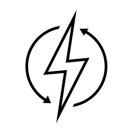 Renewable energy vector icon. Green energy illustration sign or symbol.のイラスト素材