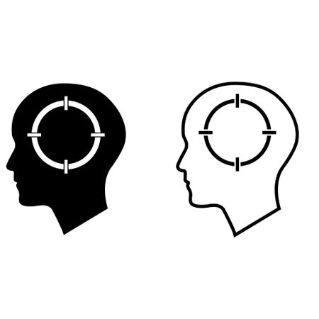 Target icons vector set. aim illustration sign collection. lead symbol.のイラスト素材