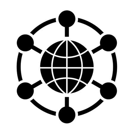 Internet Vector Icon. World Wide Web illustration sign. web site Symbol.のイラスト素材
