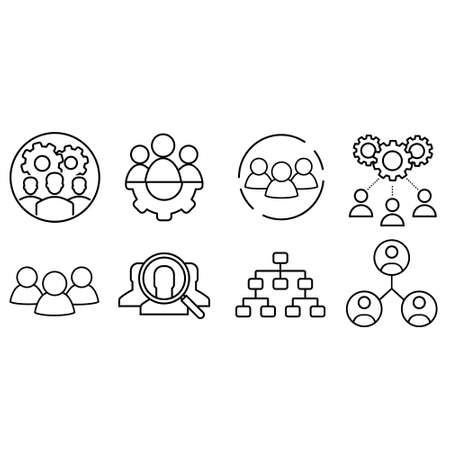 Team Vector icon set. development illustration sign collection.のイラスト素材
