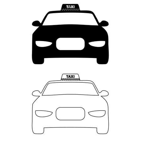 Taxi icon vector set. Trip illustration sign collection. delivery symbol.のイラスト素材