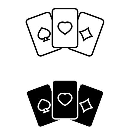 Casino icon vector set. excitement illustration sign collection. poker symbol.のイラスト素材