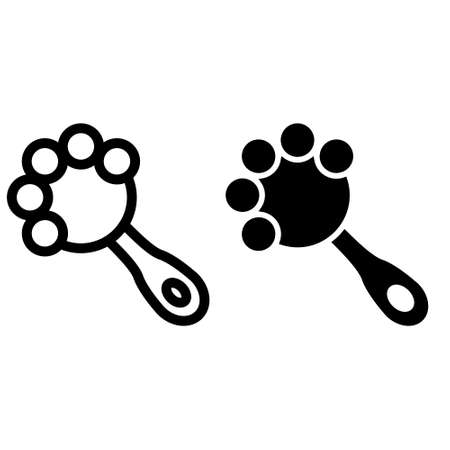 Baby rattle icon vector set. childhood illustration sign collection. kid symbol.のイラスト素材