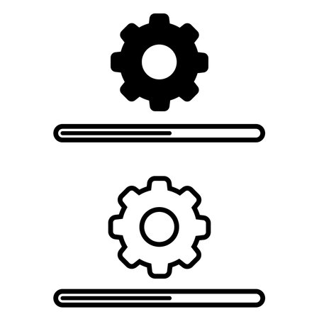 Settings vector icon set. development vector icon set. updates symbol. repair logo.