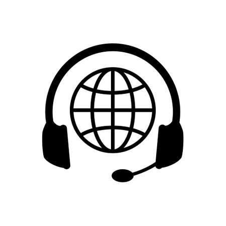 Support vector icon set. online help illustration sign collection. operator symbol or logo.のイラスト素材