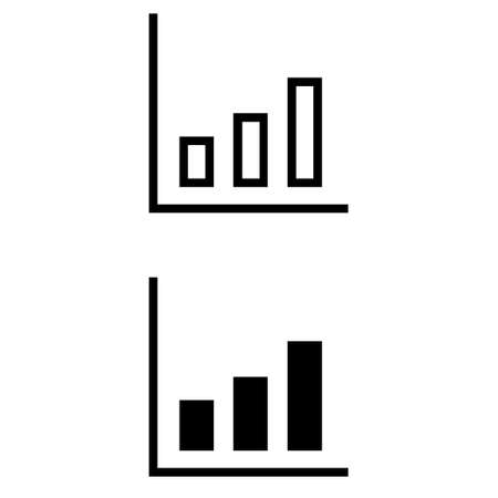 Chart icon vector set. analysis illustration sign collection. analytics symbol or logo.のイラスト素材
