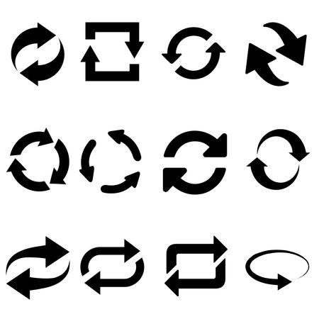 Reload icon vector set. Reset illustration sign collection.
