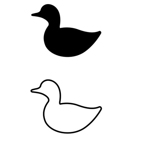 Duck icon vector set. bird illustration sign collection. animal symbolのイラスト素材