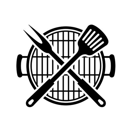 BBQ vector icon set. picnic illustration sign collection. steak symbol or logo.のイラスト素材