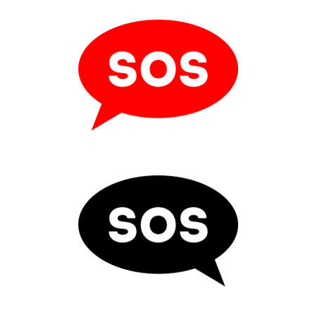 Sos icon vector set. support illustration sign collection. Help symbol or logo.のイラスト素材