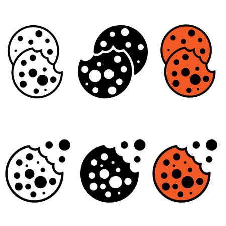 Cookies icon vector set. bakery products illustration sign collection. food symbol.のイラスト素材