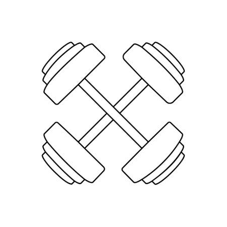 Gym icon vector set. body building illustration sign collection. Weightlifting symbol.のイラスト素材