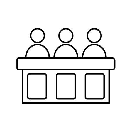 Court icon vector set. justice illustration sign collection. law symbol or logo.のイラスト素材