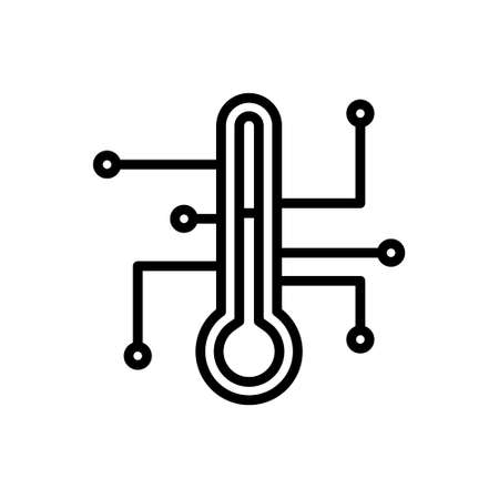 Thermometer icon vector set. temperature illustration sign collection. heat symbol or logo.のイラスト素材
