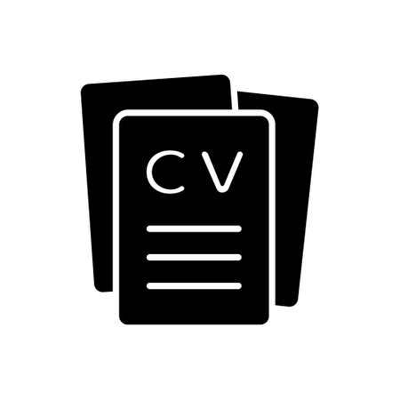 CV icon vector set. Resume illustration sign collection. user data user data.のイラスト素材