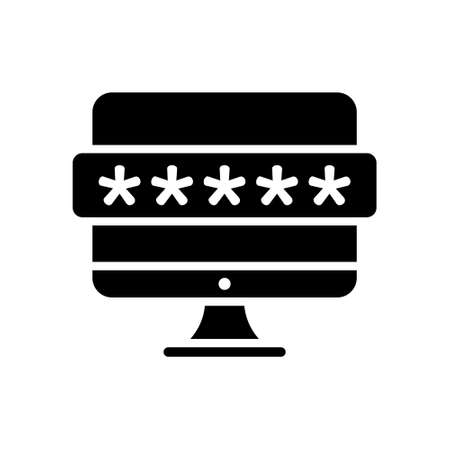 Password icon vector set. protection illustration sign collection. security symbol or logo.のイラスト素材