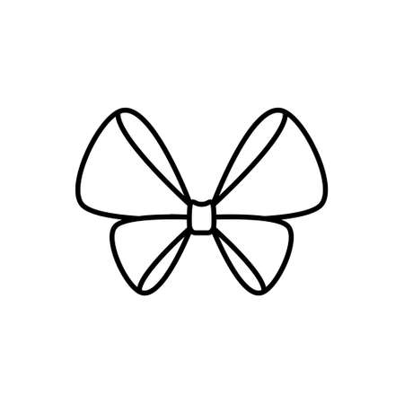 Bow vector icon. ribbon illustration symbol. decoration sign.のイラスト素材