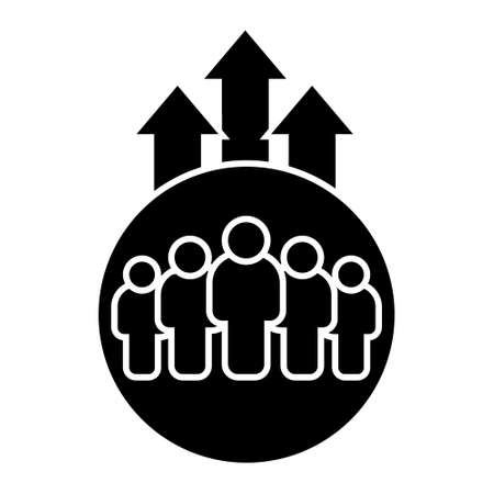 Team vector icon. Teamwork illustration symbol. Outsourcing sign.のイラスト素材