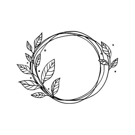 Wreath vector icon. wedding illustration symbol.のイラスト素材