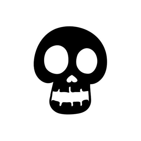 Scull vector icon set. Skeleton illustration symbol collection. Halloween sign.のイラスト素材