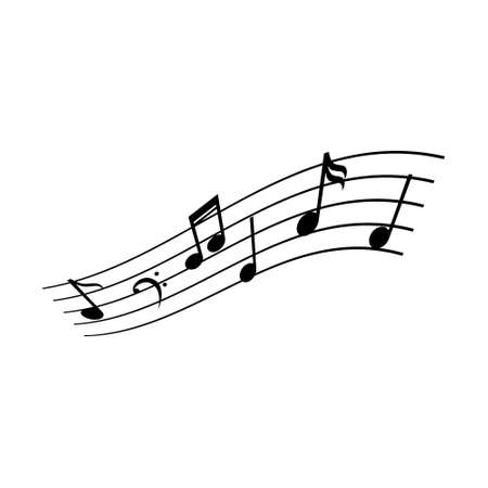 Music icon vector. Notes illustration sign. solfeggio symbol.のイラスト素材