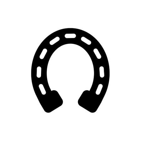 Horseshoe icon vector. lucky illustration sign. casino illustration sign.のイラスト素材