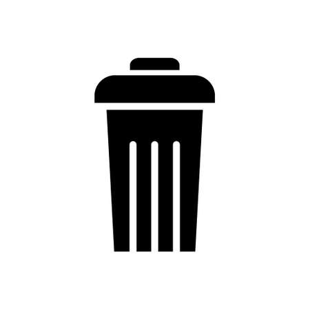 Trash can icon vector. rubbish illustration sign. basket symbol. garbage logo.のイラスト素材