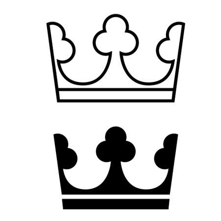 Crown vector icon. King illustration sign. Queen symbol. monarchy mark.のイラスト素材