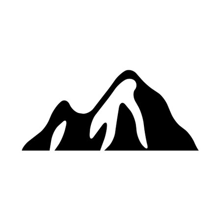 Mountains icon vector set. hike illustration sign collection. wild nature symbol or logo.のイラスト素材