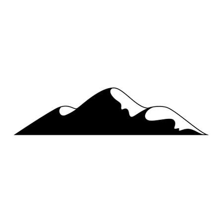 Mountains icon vector set. hike illustration sign collection. wild nature symbol or logo.のイラスト素材