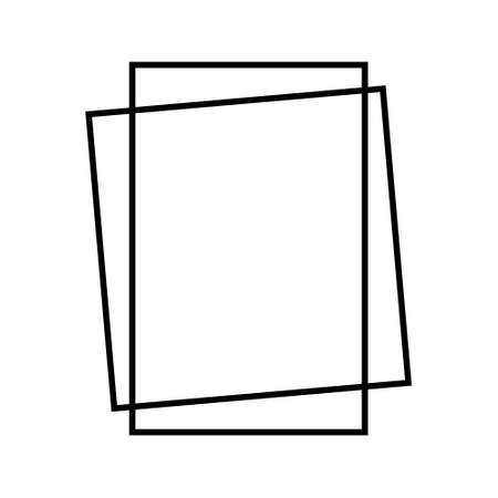 Frame vector icons set. Double Frame illustration sign collection. cadre symbol or logo.のイラスト素材