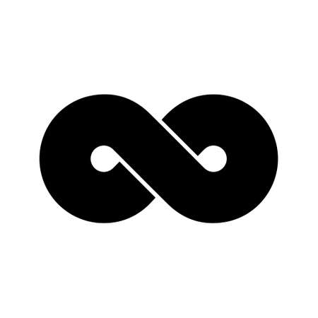 Infinity icon vector set. Mobius loop shape illustration sign collection. unlimited symbol. forever logo.のイラスト素材