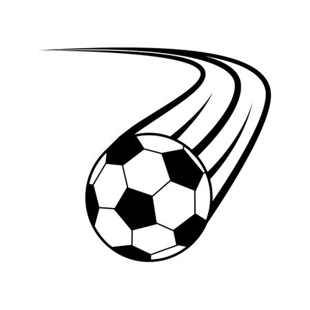 Soccer ball icon vector. football kick illustration sign. Goal symbol or logo.のイラスト素材