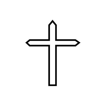 Christian cross vector icon. religion illustration sign. creed symbol. confession logo.のイラスト素材