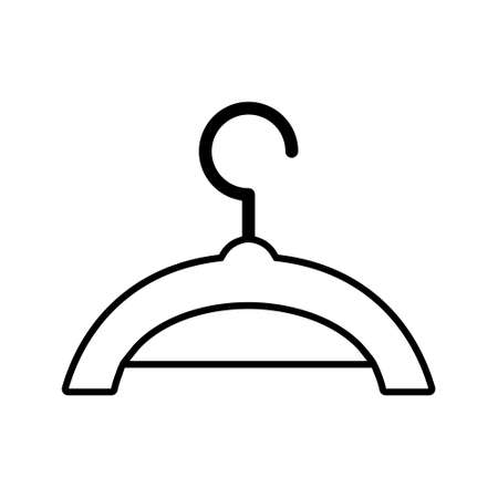 Wooden suit hanger vector icons set. Wooden icon. cloakroom illustration symbol collection.のイラスト素材