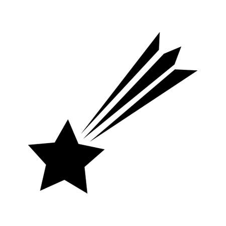 Shooting stars icon vector. Comet tail or star trail illustration sign. fireworks symbol or logo.のイラスト素材