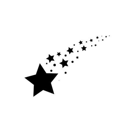 Shooting stars icon vector. Comet tail or star trail illustration sign. fireworks symbol or logo.のイラスト素材