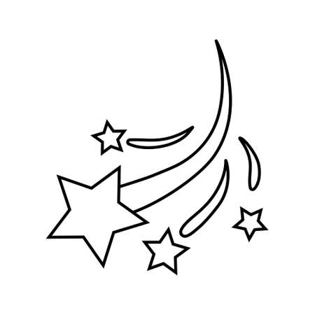 Shooting stars icon vector. Comet tail or star trail illustration sign. fireworks symbol or logo.のイラスト素材