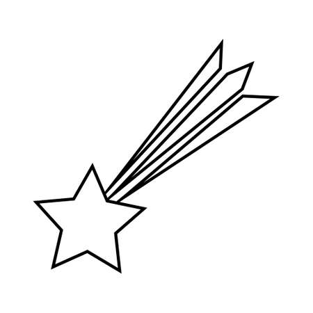 Shooting stars icon vector. Comet tail or star trail illustration sign. fireworks symbol or logo.のイラスト素材