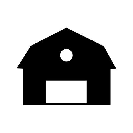 Barn icon vector. farm illustration sign. depository symbol or logo.のイラスト素材