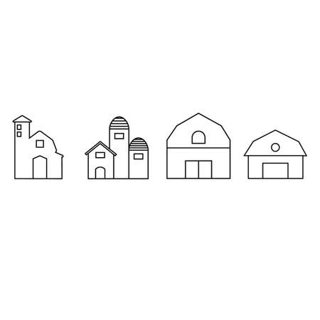 Barn icon vector. farm illustration sign. depository symbol or logo.のイラスト素材