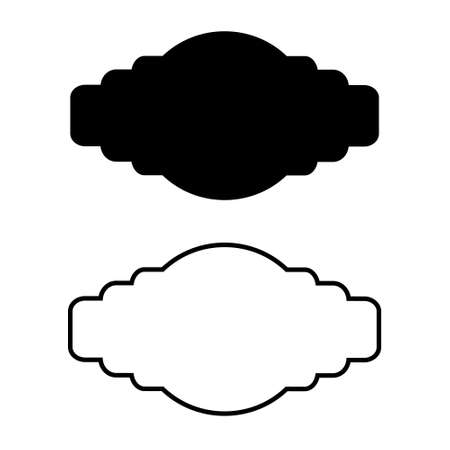 Frame vector icon set. Tag illustration sign collection. label symbol.のイラスト素材