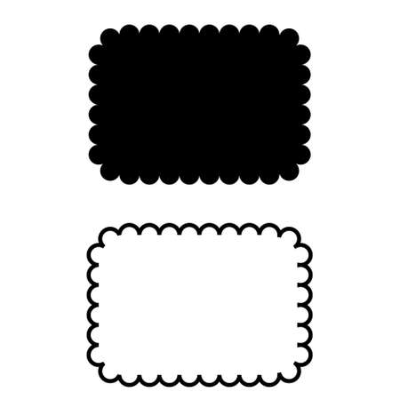 Frame vector icon set. Tag illustration sign collection. label symbol. Can be used for web sites or mobile applications.のイラスト素材