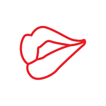 Lips vector icon. kiss illustration sign. woman symbol.のイラスト素材