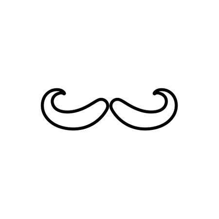 Mustache vector icon. Barbershop illustration sign. haircut symbolのイラスト素材