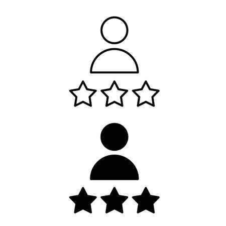 Feedback vector icon set. Testimonial illustration sign collection. rating symbol. experience logo.のイラスト素材